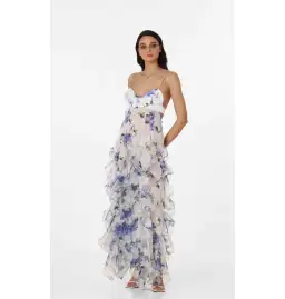 Menti Iris flower Maxi Dress Floral Size AU 10-12 for rent on The Volte - image 1