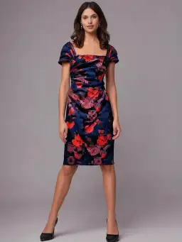 Alexis George Dress Ruffle Mini Dress Abstract Floral Print Size 12 for rent on The Volte - image 0