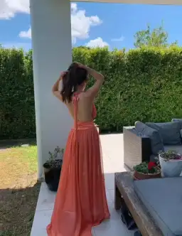 Arcina Ori Serena Dress Coral Size S / AU 8 for rent on The Volte - image 8