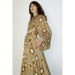 Alemais Dimi Cut Out Jacquard Midi Dress Multi Size 12 for rent on The Volte - image 1