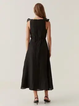 Aje Genesis Midi Black Dress Black Size AU 8 for rent on The Volte - image 4