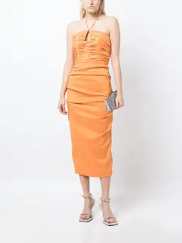 Rachel Gilbert Ayla Midi Dress Orange Size 0 / AU 6 for rent on The Volte - image 2
