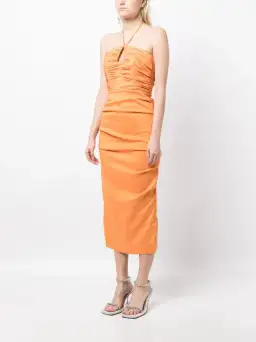 Rachel Gilbert Ayla Midi Dress Orange Size 0 / AU 6 for rent on The Volte - image 1