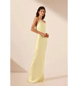 Shona Joy La Lune Cowl Back Maxi Dress in Lemon Size AU 8 for rent on The Volte - image 2