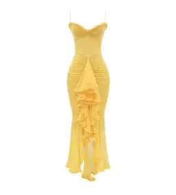 House of CB Gabbi Ruffled Front Gown Apricot Size M / AU 10 for rent on The Volte - image 6