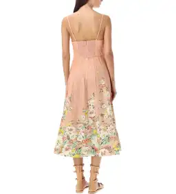 Zimmermann Matchmaker Picnic Dress in Buff/Coral Floral Size 1 / AU 10 for rent on The Volte - image 3