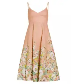 Zimmermann Matchmaker Picnic Dress in Buff/Coral Floral Size 1 / AU 10 for rent on The Volte - image 4