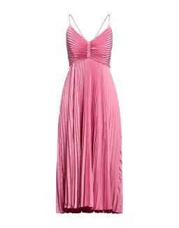 A.L.C. Gemini Pleated Tie Back Long Dress Chateau Rose Pink Size AU 10 for rent on The Volte - image 6