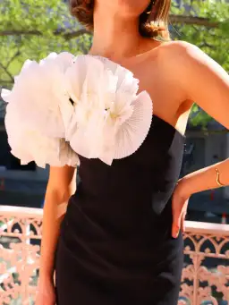 Acler Hampstead Midi Dress In Black With Ivory Size 12 for rent on The Volte - image 2