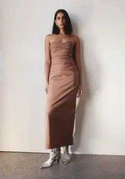 Sir the Label Alba Strapless Maxi Dress Gown in Mocha Size 2 / AU 10 / M for rent on The Volte - image 5