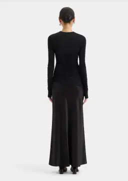 Sir The Label Alessia Silk Draped Long Gown Black Size 0 / AU 6 / XS for rent on The Volte - image 2