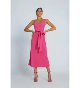 By Johnny Ora Bist Midi Dress Pink Size AU 8 for rent on The Volte - image 1