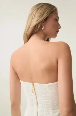 Aje Violette Bubble Hem Mini Dress in White Size AU 8 for rent on The Volte - image 4