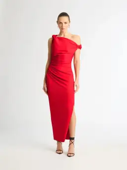 Sheike Ludlow Midi Dress Red Size 10