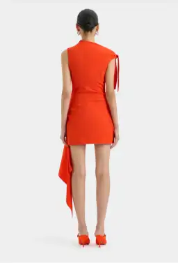 SIR THE LABEL DAHLIA MINI DRESS IN TANGERINE SIZE 3/AU 12 for rent on The Volte - image 2
