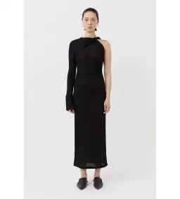 Camilla & Marc Cypress Midi Dress Black Size AU 14