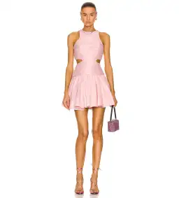 Aje Introspect Cut Out Mini Dress Pink Size AU 10 for rent on The Volte - image 1