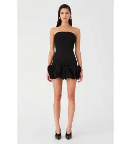 Misha Saphira Crepe Knit Dress Black Size 12/L for rent on The Volte - image 2