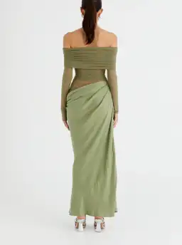 Benni Yasmin Maxi Dress Pistachio Size AU 6 for rent on The Volte - image 2