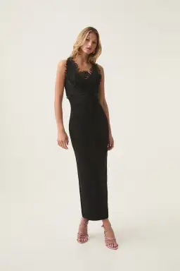 AJE Daisy Maxi Dress Black Size S /Au 8 