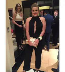 Ruth Tate  Halterneck Jumpsuit Black Size 14 for rent on The Volte - image 1