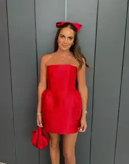 Mariam Seddiq Luis Mini Dress Ruby Size AU 8 for rent on The Volte - image 2