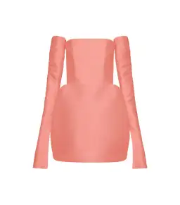 Mariam Seddiq Luis Mini Dress Peach Size AU 8 for rent on The Volte - image 2