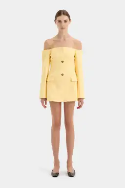 Sir The Label Sandrine Tailored Mini Dress in Limone Size 2 / 10 for rent on The Volte - image 6