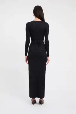 Kookai Sereya Maxi Dress Black  Size 6 for rent on The Volte - image 4