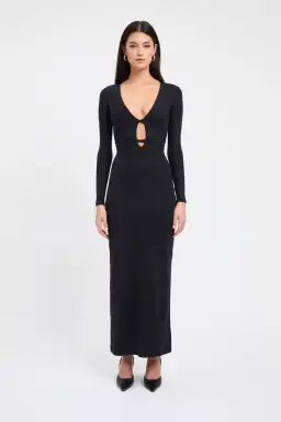 Kookai Sereya Maxi Dress Black  Size 6 for rent on The Volte - image 1