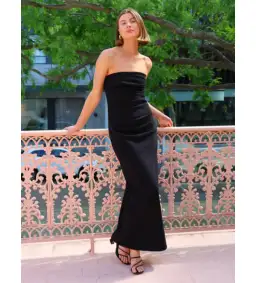 By Nicola Naomi Strapless Dress in Black Size AU 14 for rent on The Volte - image 3