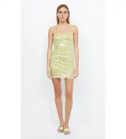 Bec & Bridge Venus Sequin Mini Dress in Citrus Size AU 12 for rent on The Volte - image 1