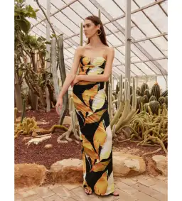 Rebecca Vallance Petals Of Paradise Gown Maxi Dress Print Size S / AU 8 