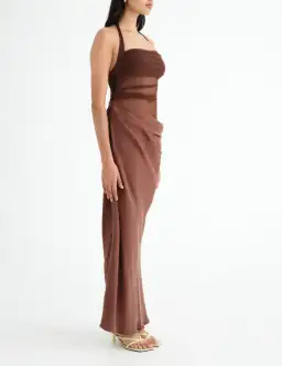 BENNI Gina Maxi Dress Brown Size 6 for rent on The Volte - image 2