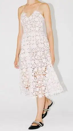 Self-portrait Azalea Guipure Lace Dress White Size AU 8 for rent on The Volte - image 4