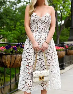 Self-portrait Azalea Guipure Lace Dress White Size AU 8 for rent on The Volte - image 9