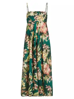 Zimmermann Lexi Midi Dress in Green Palm Size 0 / AU 8 for rent on The Volte - image 5