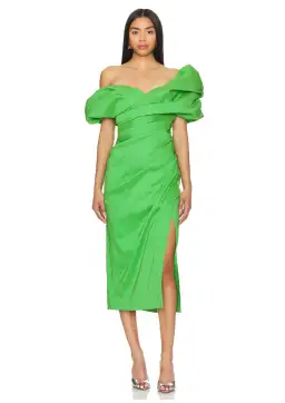 Rachel Gilbert Gia Midi Dress Green Size 3 / AU 12