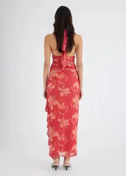 Benni Penelope Halter Maxi Dress Hibiscus Floral Size 10 for rent on The Volte - image 3