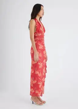 Benni Penelope Halter Maxi Dress Hibiscus Floral Size 10 for rent on The Volte - image 2