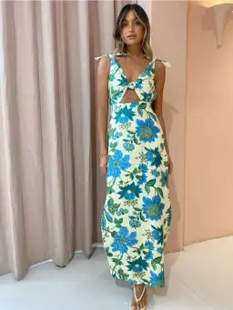 Sir The Label Alexandre Tie Dress in Marguerite Print Size 2 / AU 10 for rent on The Volte - image 1