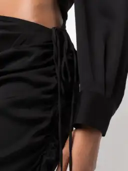 Christopher Esber Ruched Tie Sleeve Dress Black AU 8/US 4 for rent on The Volte - image 3