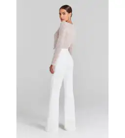 Nadine Merabi Amelia Jumpsuit White Size 8  for rent on The Volte - image 2