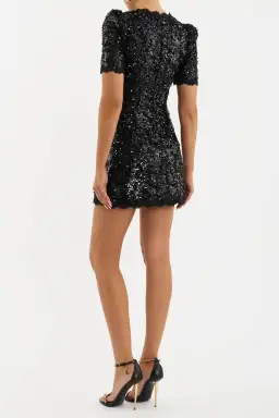 Rebecca Vallance Diana Bow Mini Dress Black Size 16 for rent on The Volte - image 3