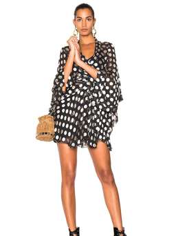 Zimmermann kimono dress black polkadot size 8 for rent on The Volte - image 1