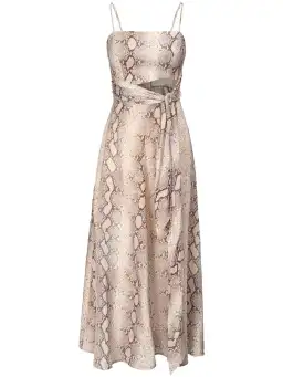 Zimmermann Bellitude Python Cut Out Midi Dress Animal Print Size 1 / AU 10 for rent on The Volte - image 4