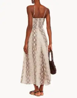 Zimmermann Bellitude Python Cut Out Midi Dress Animal Print Size 1 / AU 10 for rent on The Volte - image 3