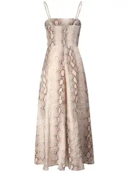 Zimmermann Bellitude Python Cut Out Midi Dress Animal Print Size 1 / AU 10 for rent on The Volte - image 5