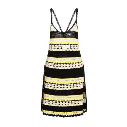 Ganni Striped Crochet Knit Slip Mini Dress Multi Size S / AU 8 for rent on The Volte - image 10