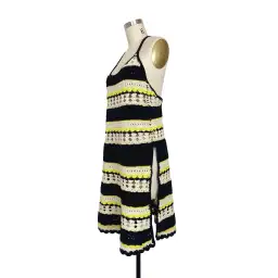 Ganni Striped Crochet Knit Slip Mini Dress Multi Size S / AU 8 for rent on The Volte - image 12